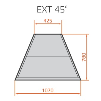 Element de colț exterior neutru | LNC Carina 03 EXT45 N