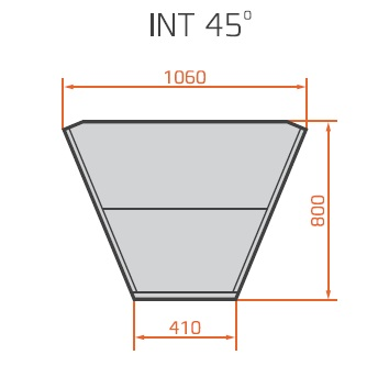 Element de colț interior neutru | LNC Carina 03 INT45 N