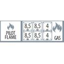 SPS 7012A G - Gas range with 6 burners