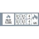 SPS 7120A G - Gas range with 6 burners and opened base