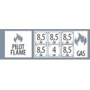 SPS 7120B G - Gas range with 6 burners and opened base