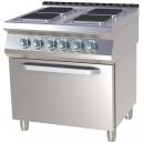 Mașină de gătit electrică cu 4 plite și cuptor | SPQT 780/11 E