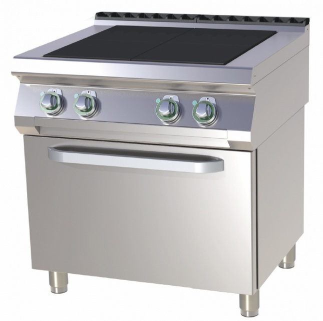 Mașină de gătit electrică cu 4 plite și cuptor | SPLT 780/21 E