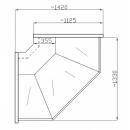 NCH I Z Curved glass external corner counter (90°)