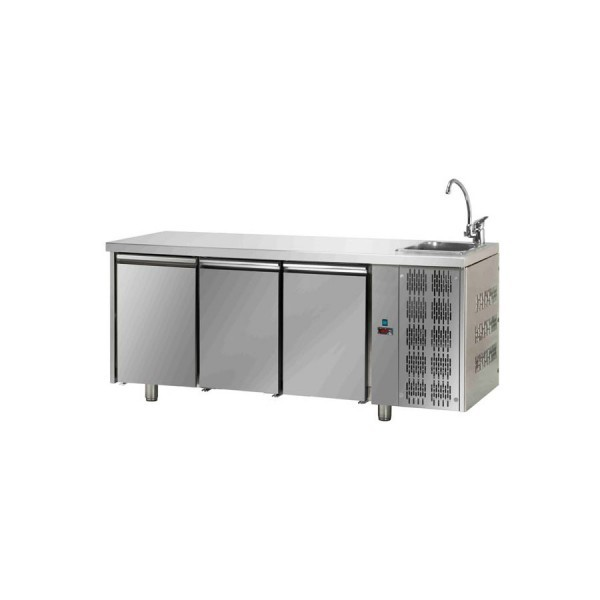 TF03MIDGNL | Masă refrigerată cu 3 uși și spălător