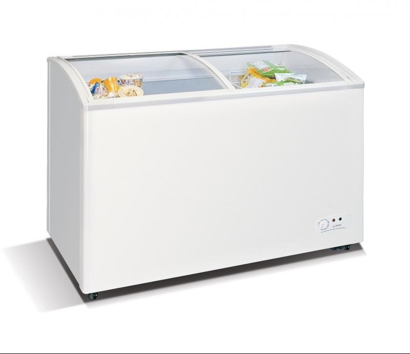 WD-330Y - Mélyhűtőláda ferde, csúszó domború üvegtetővel