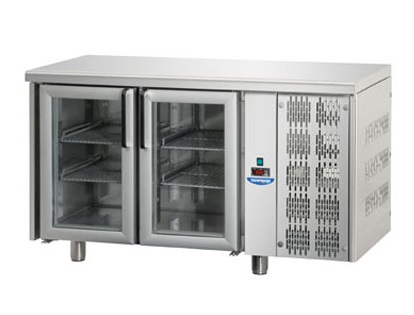 TF02MIDPV - Glass door refrigerated worktable GN 1/1