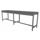 Work table without shelf with 6 legs