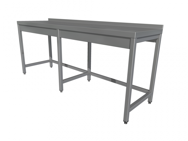 Work table without shelf with 6 legs