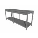 Work table with shelf with 6 legs