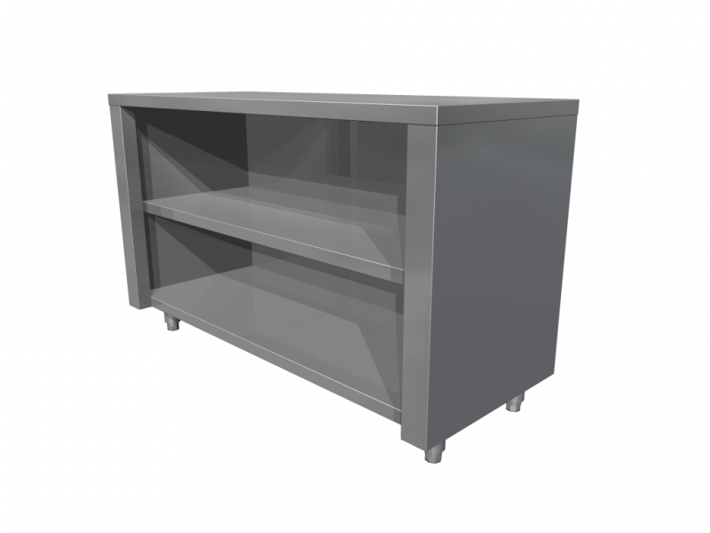 Mese inox tip dulap deschise 
