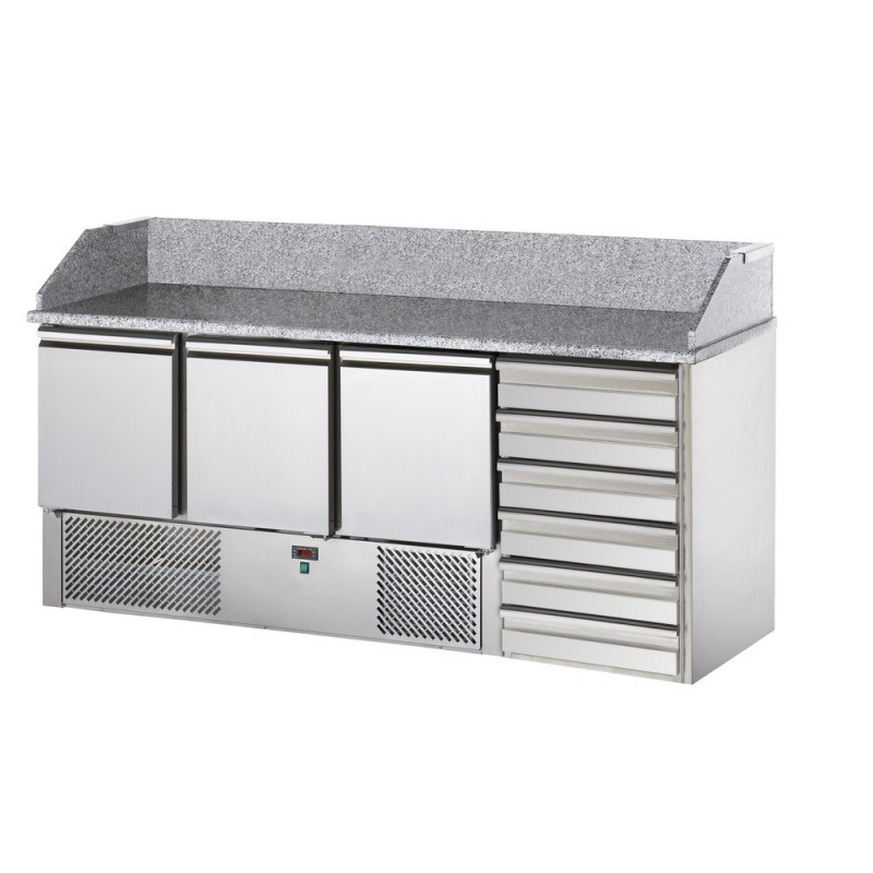 SLV03C6 - Refrigerated Pizza Preparation Table