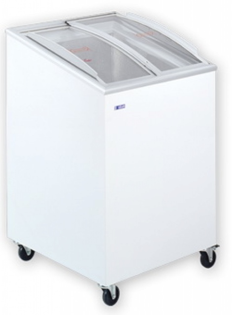 Ladă congelatoare cu capac înclinat și geamuri glisante curbate | UDD 100 SCEB (KH-CF100 SCEB)