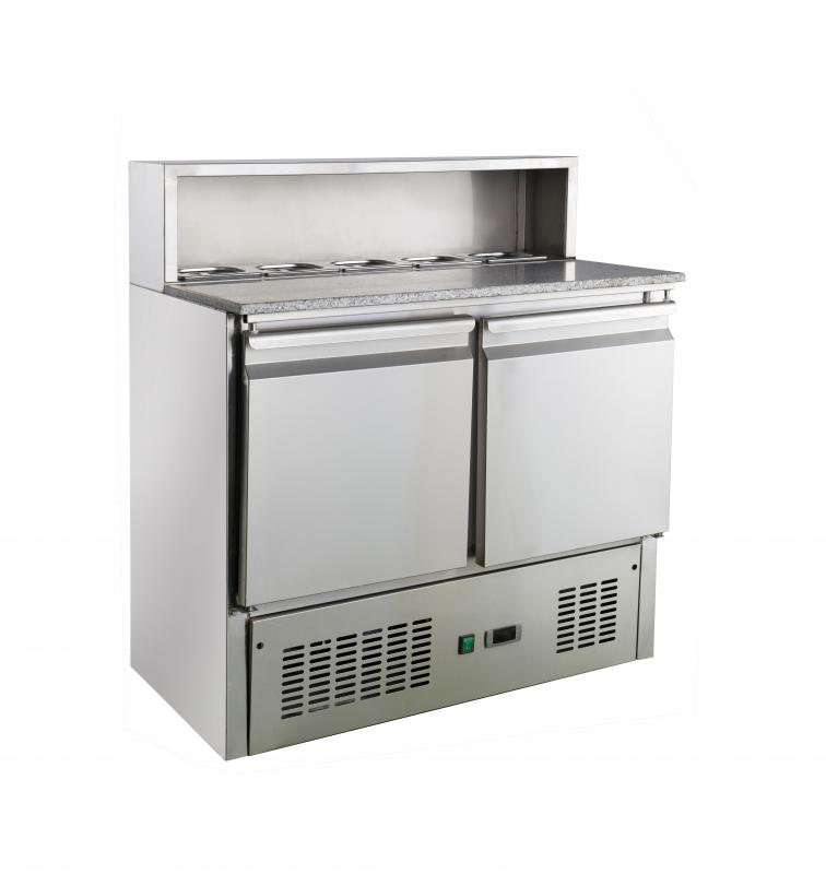 KH-PS900-H6C - Pizzaelőkészítő asztal (salátahűtő betéttel)