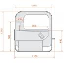 LCCT Catania REM 1,25 - Refrigerated counter with telescopic front glass