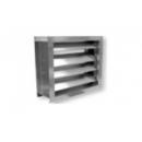 Volume control anti-return damper for rectangular duct