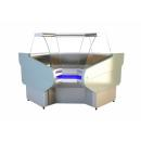 NCH I W Curved glass internal corner counter (90°)