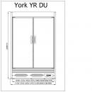 R-1 YR 100/90 YORK - Hűtött faliregál