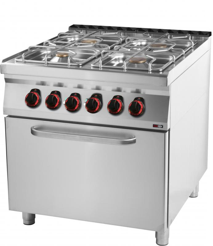 Mașină de gătit cu 4 arzătoare și cuptor static | SPT 90/80 21 GE