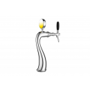 Goose | 1 way beer tower with lighting medal chrome