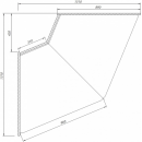 Element de colţ interior neutru (produs resigilat) | C-1 NW 90 BLN BELLISSIMA 
