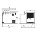AS-160 Inox Tropical New Green Line | Tropical beer cooler with 4 taps (CO2)