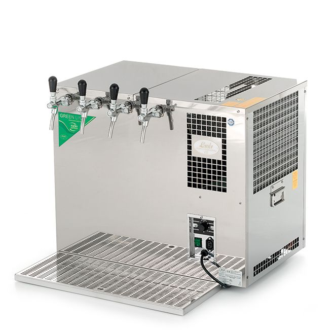 Răcitor de bere tropical cu 4 robineți | AS-160 Inox Tropical New Green Line (Lindr)