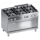 Mașină de gătit pe gaz cu 6 arzătoare și cuptor pe gaz 105 x 53 cm | K7GCUP15FFMP