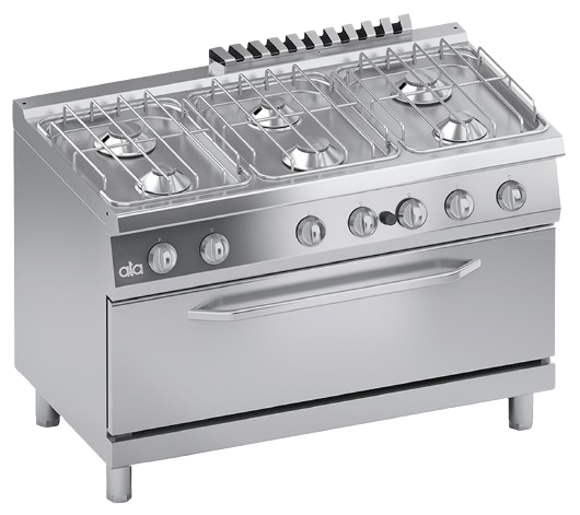 Gas range 6 burners and gas oven 105 x 53 cm | C2GCU15FFM