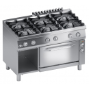 Mașină de gătit pe gaz cu 6 arzătoare, suport și cuptor electric GN 1/1 | K7MCUP15FVP