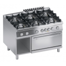 Gas range 6 burners + electric oven 2/1 GN | K4MCUP15FF