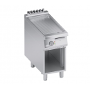 Electric low-built griddle plate grooved plate + open cabinet | K4EFBP05VVR