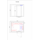 Cameră frigorifică 11,5 m³ (2,0 x 2,5 x 2,3 m), cu agregat extern | TCS002