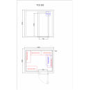 Cameră congelare 11,32 m³ (2,0 x 2,46 x 2,3 m), cu agregat extern | TCS005