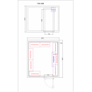Solid door remote freezing chamber 21,71 m³ (2,86 x 3,3 x 2,3 m) | TCS006