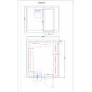 Cameră frigorifică 22 m³ (2,9 x 3,3 x 2,3 m), cu agregat monobloc | TCS013