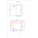 Cameră congelare 11,32 m³ (2,0 x 2,46 x 2,3 m), cu agregat monobloc | TCS015