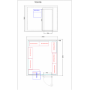 Cameră congelare 21,71 m³ (2,86 x 3,3 x 2,3 m), cu agregat monobloc | TCS016