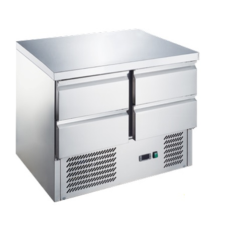 Masă frigorifică cu 4 sertare din inox | KH-S901-4D-HC