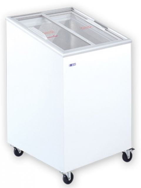Ladă congelatoare cu capac înclinat și geamuri glisante drepte | UDD 100 SCEG (KH-CF100 SCE)