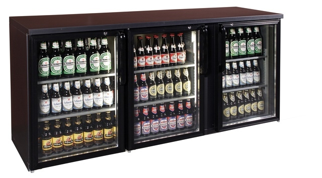 TC BB3GDR | Triple glass door bar cooler