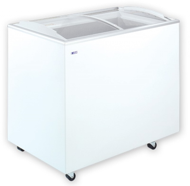 UDD 300 SCBG (KH-CF300 SCB) - Chest freezer with sliding curved glass top