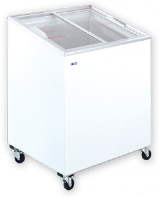 Ladă congelatoare cu capac înclinat și geamuri glisante drepte | UDD 200 SCEG (KH-CF200 SCE)