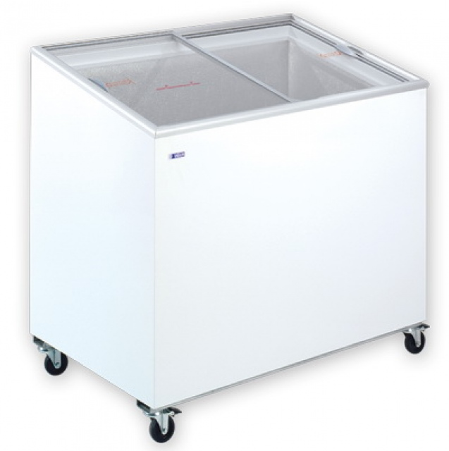 Ladă congelatoare cu capac înclinat și geamuri glisante drepte | UDD 400 SCEG (KH-CF400 SCE)