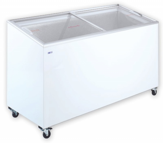 Ladă congelatoare cu capac înclinat și geamuri glisante drepte | UDD 500 SCEG (KH-CF500 SCE)