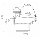 WCH I 2.5 - Counter with curved glass