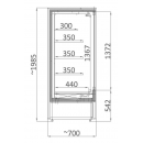 RCH 0.7 DÜSSELDORF 2,5 - Refrigerated wall cabinet with sliding doors