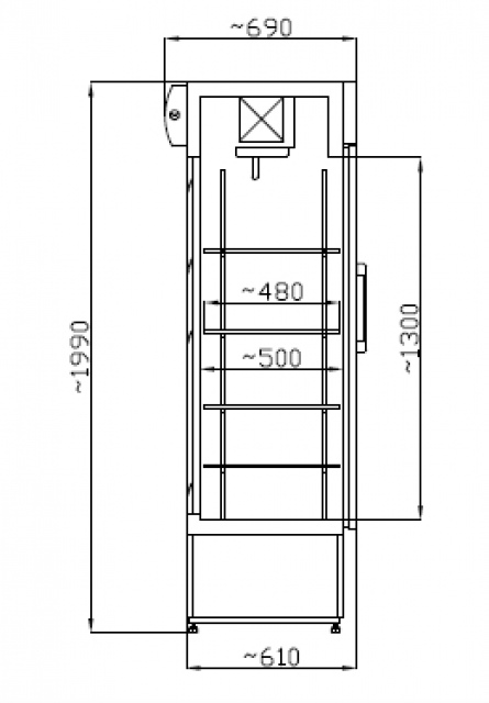 Vitrină frigorifică verticală | CC 725 GD+ (SCH 602) INOX