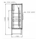 CC 1600 GD INOX (SCH 1400 S) - Glass door cooler