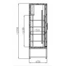 CC 1600 SGD INOX (SCH 1400R) Cooler with sliding glass doors